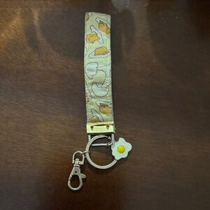 Cute Egg and Toast Keychain Gudetama